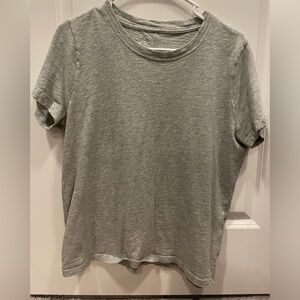 Women’s size large, grey color, waist length girlfriend tee from J. Crew.  NWOT